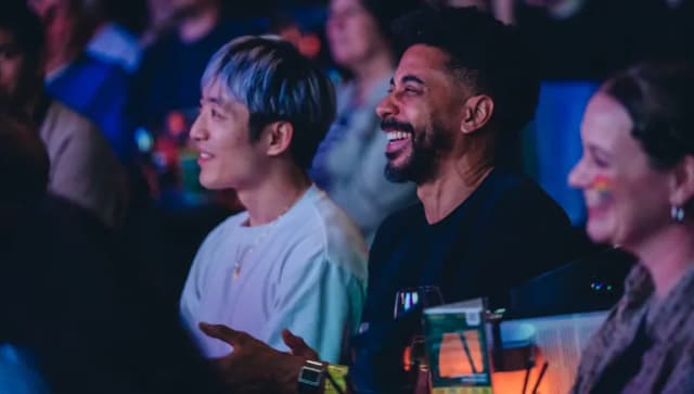 Audience laughing at comedy during Boom Chicago Comedy Festival