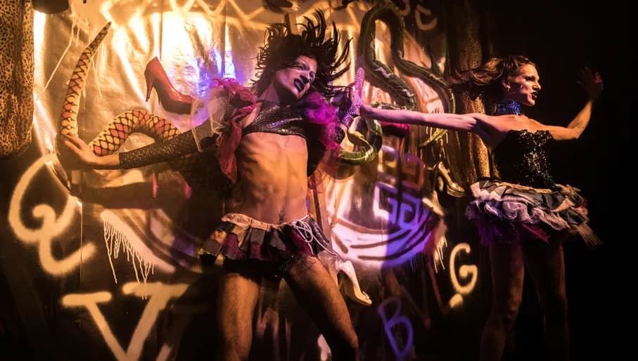 Club Church drag queens giving a performance