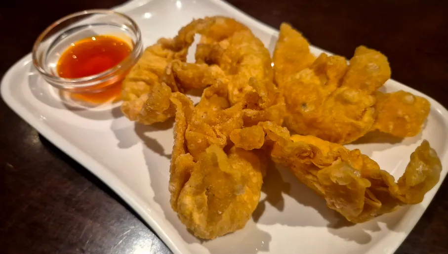 Fried dumplings at Hoi Tin Chinese restaurant on the Zeedijk