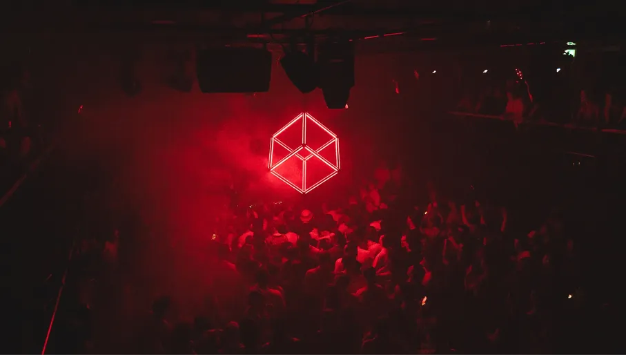 Parallel nightclub light artwork