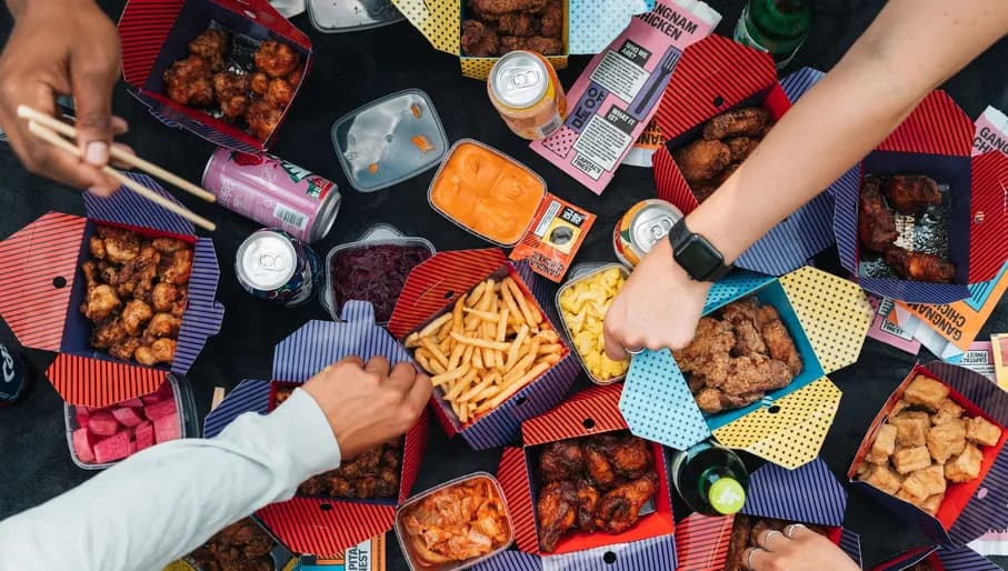 Gangnam Chicken people enjoying food & drinks