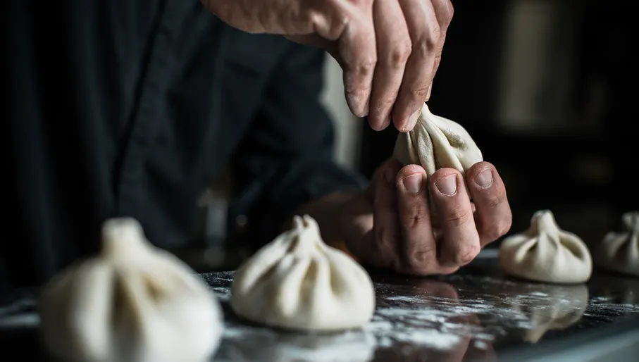 Batoni Khinkali traditional Georgian dumplings by Levan Tskhadadze