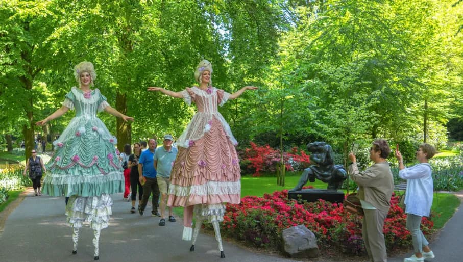 Performers at Keukenhof Gardens 2024.