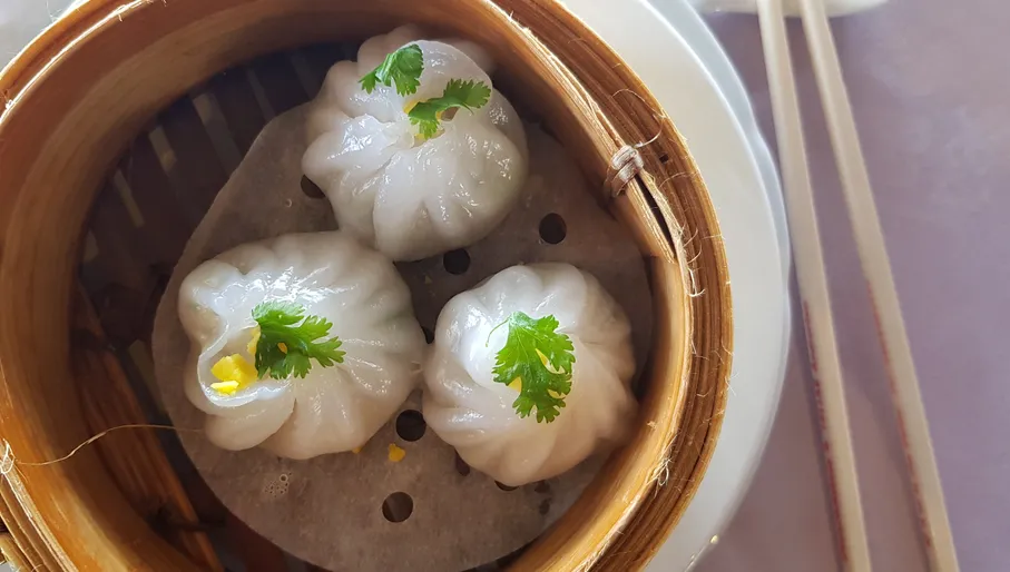 Steamed dumplings at Sea Palace Chinese restaurant at Oosterdok