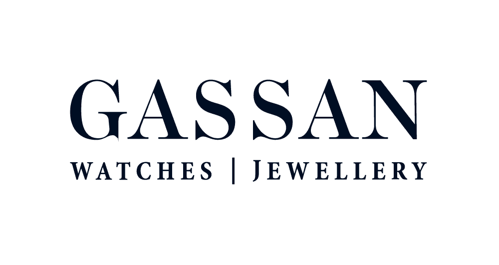 Logo Gassan watches and jewellery