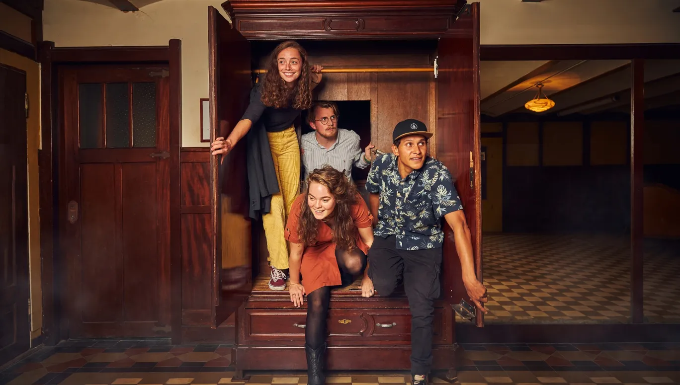 Sherlocked escape room people posing