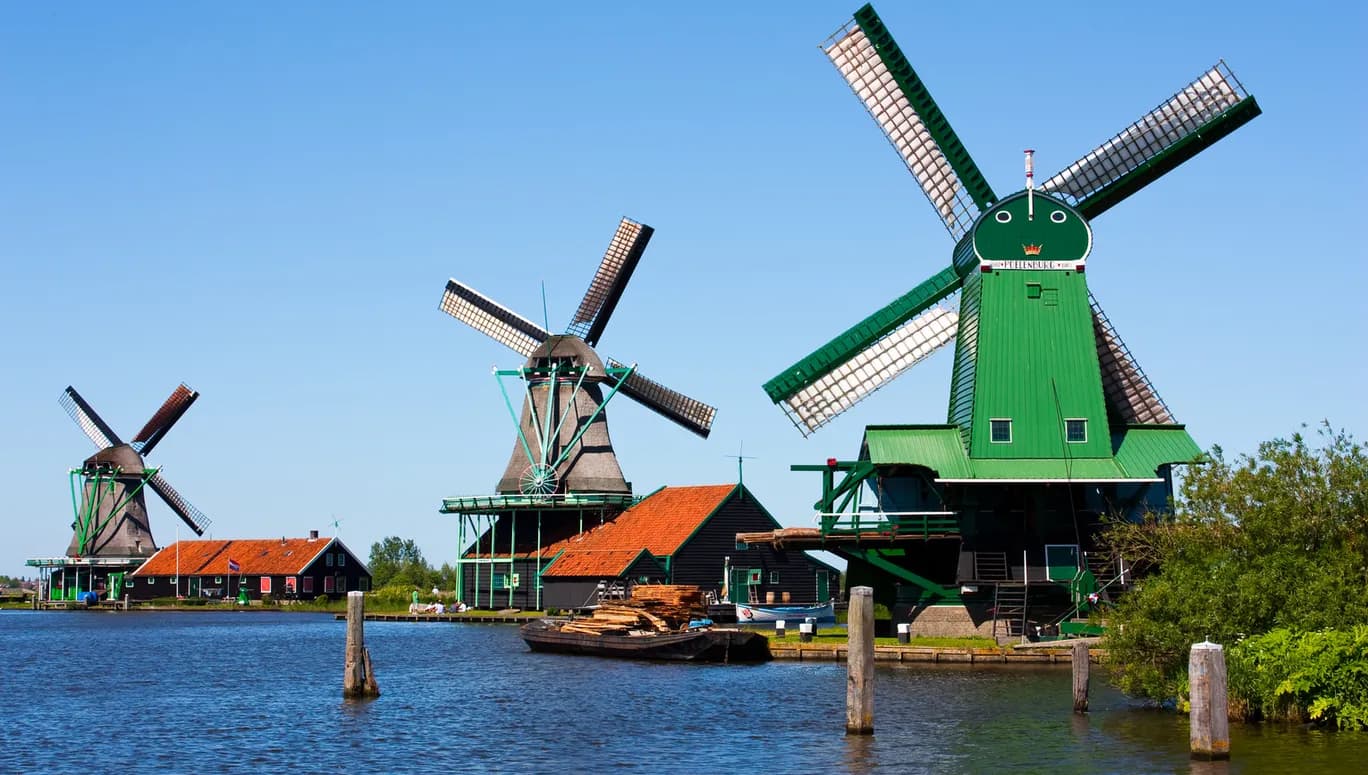 Mills at Zaanse Schans, Zaanstad.