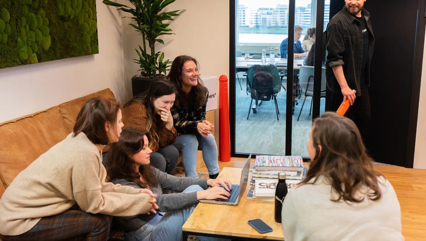 Colleagues working together in the office