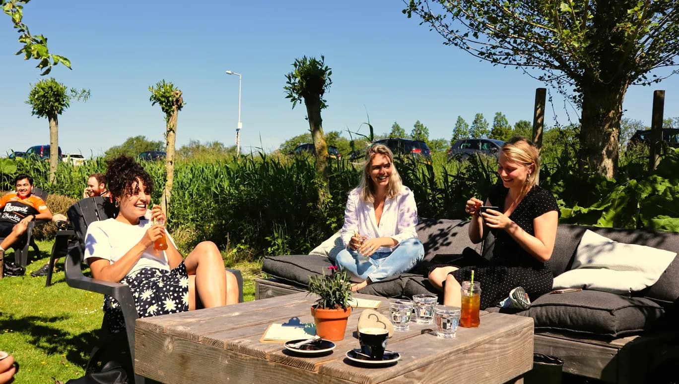 Tea garden 'de Neckermolen' in Wijdewormer, Wormerland.