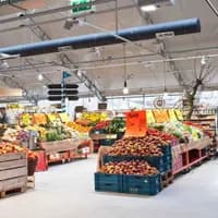 Fruits and vegetables section of the Landmarkt in Schellingwoude.