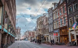 Christmas decorations at the Utrechtsestraat shopping street