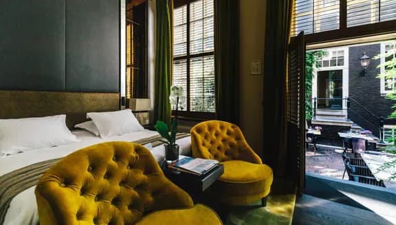 The Dylan hotel bed room interior