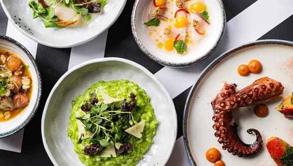 Dishes at ARCA Portuguese restaurant in the art'otel