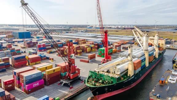port of amsterdam ships cargo containers