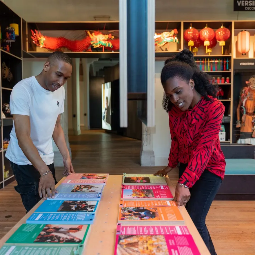 A couple visits Tropenmuseum