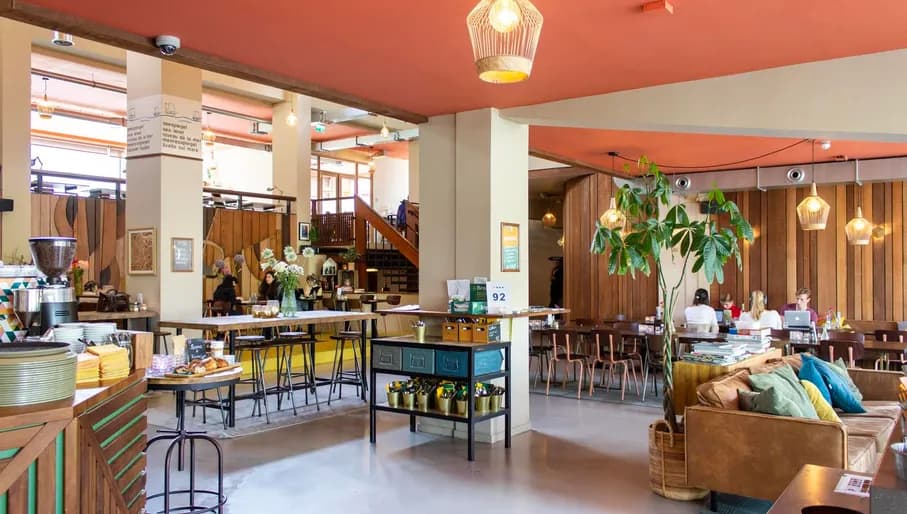 House of Watt restaurant interior and food