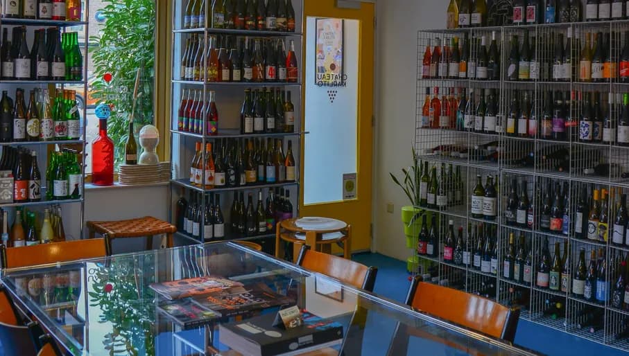 Karlito wineshop interior and bottle display