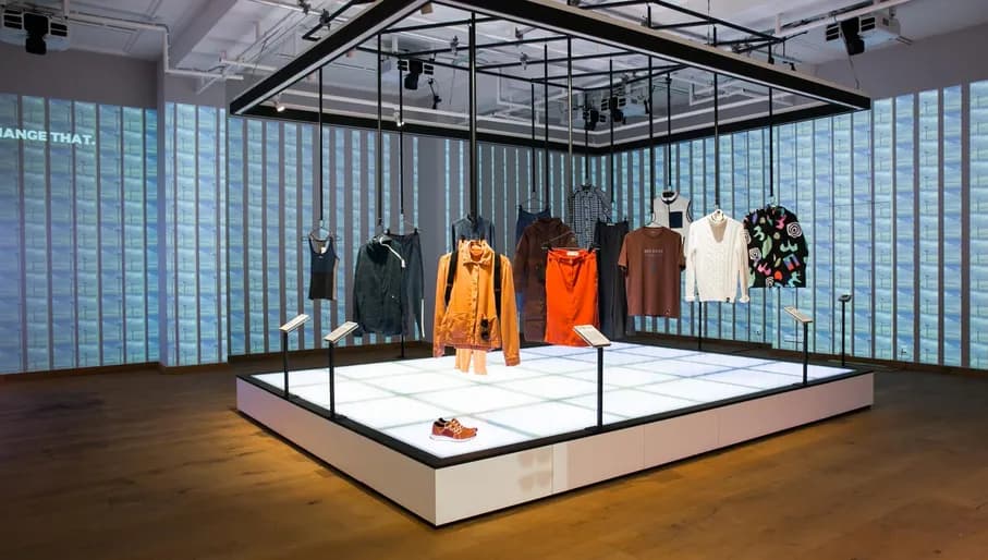 Fashion for Good - clothing display and The Good Shop