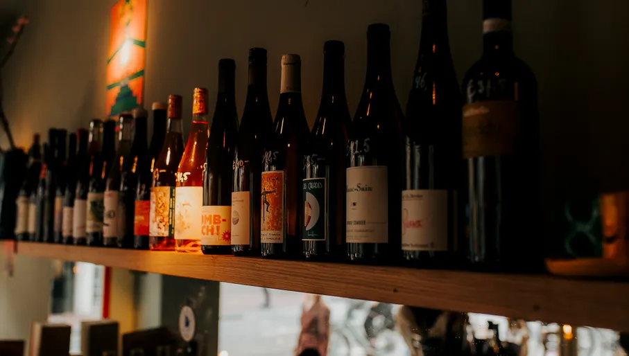 wine rack at Bar Babar