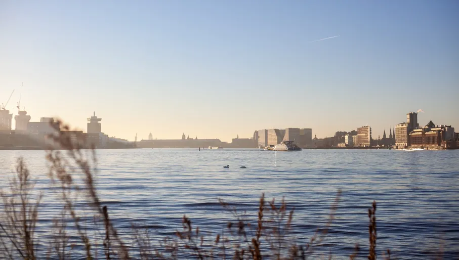 Pllek café-restaurant water & city view