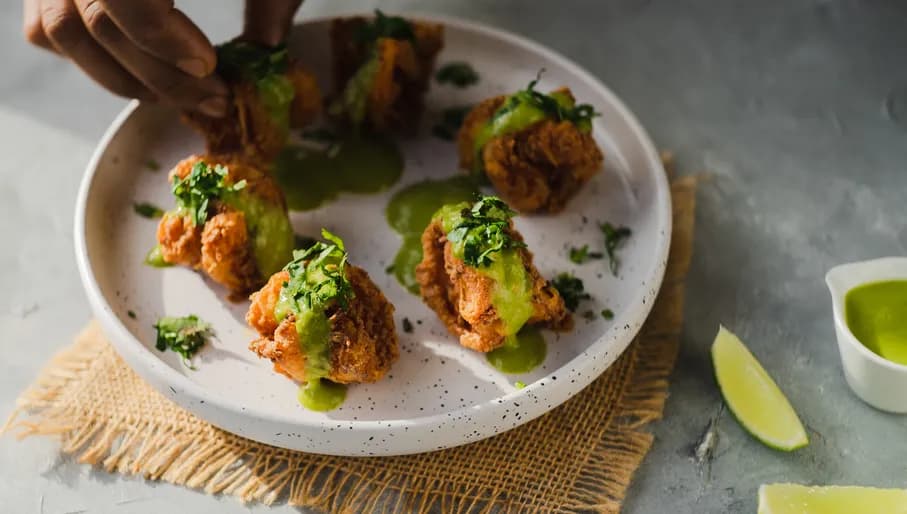 Starter at 29 Spices Indian streetfood restaurant in the Jordaan.