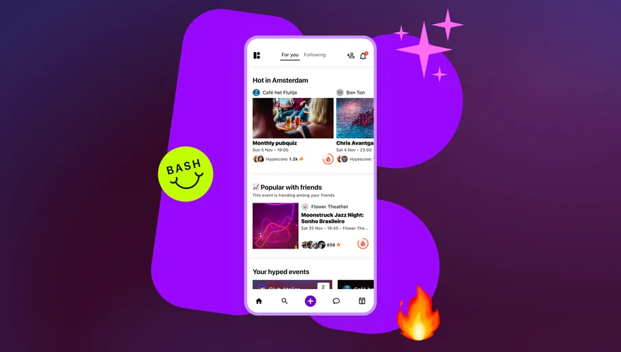 Screenshot of the BASH app - startup by Joris Oudejans, FoundersFridays hero