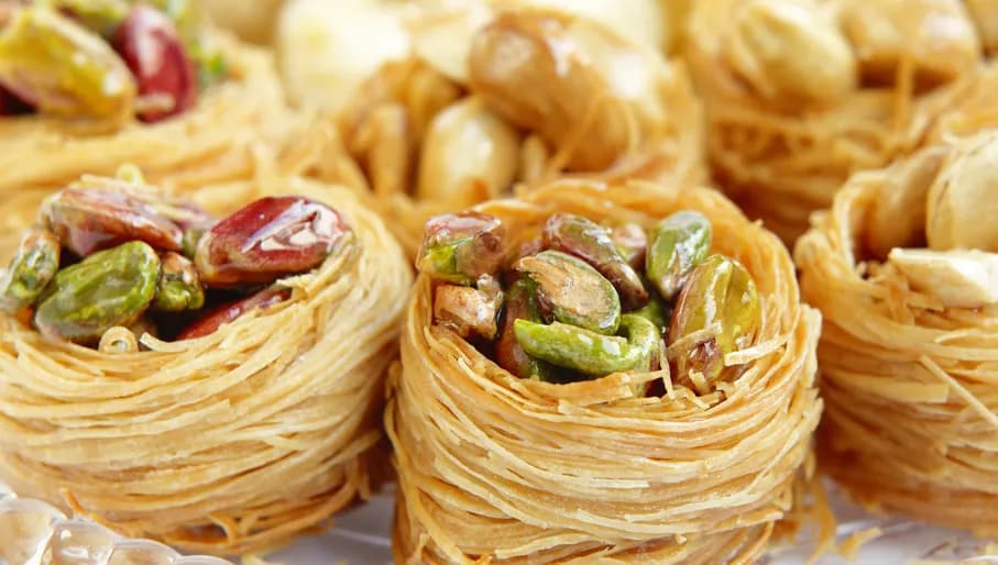 Baklava and sweet pastries on display at Amsterdam Sweet Art