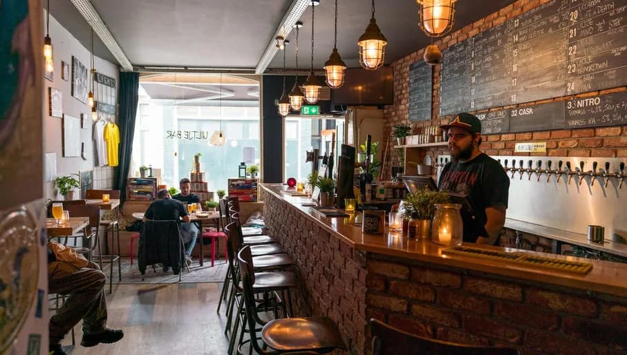 The interior of the Uiltje Bar in Haarlem.