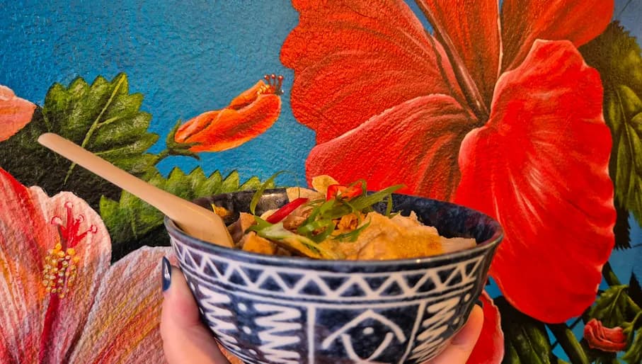 Bowl of food from Nyonya Malaysia Express restaurant