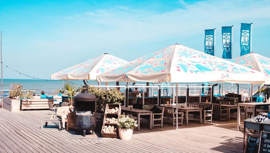 Tijn Akersloot beach club terrace sunny day