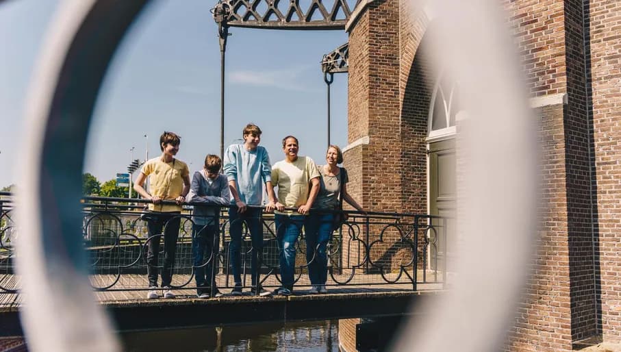 A family admires the Cruquius pumping station