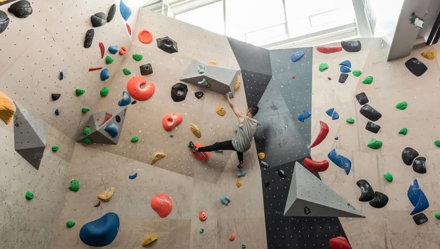 Man bouldering