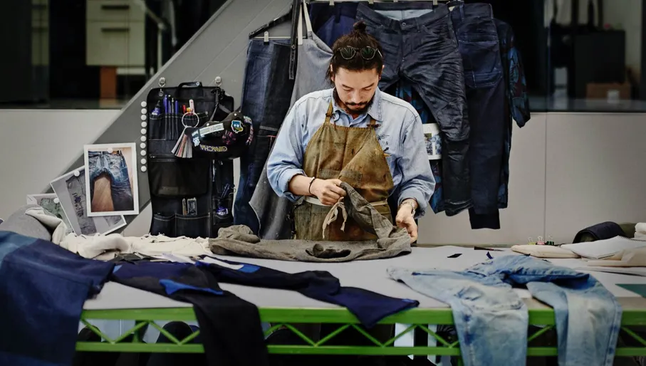 Tailor at work for sustainable fashion brand G-Star.
