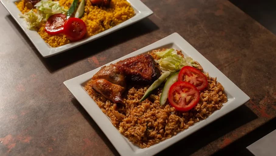 Dishes at roti shop New Draver Amsterdam