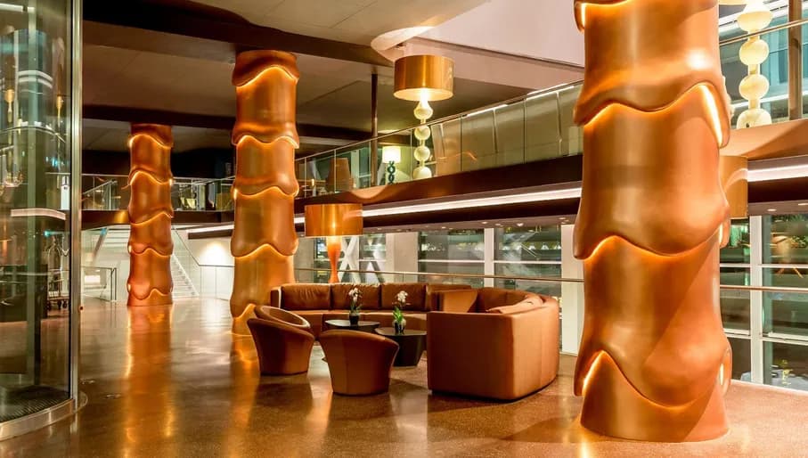 Interior of lobby in Room Mate Aitana hotel.