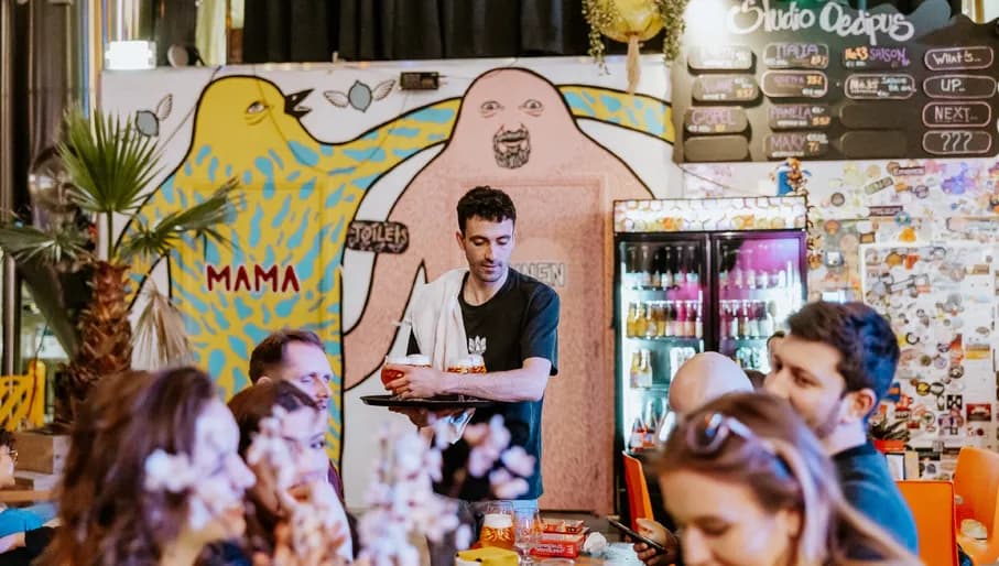 Oedipus Taproom people having a drink