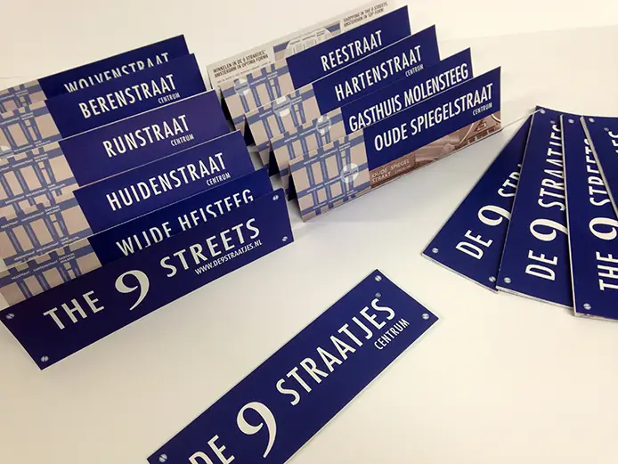 De 9 Straatjes blue brochure