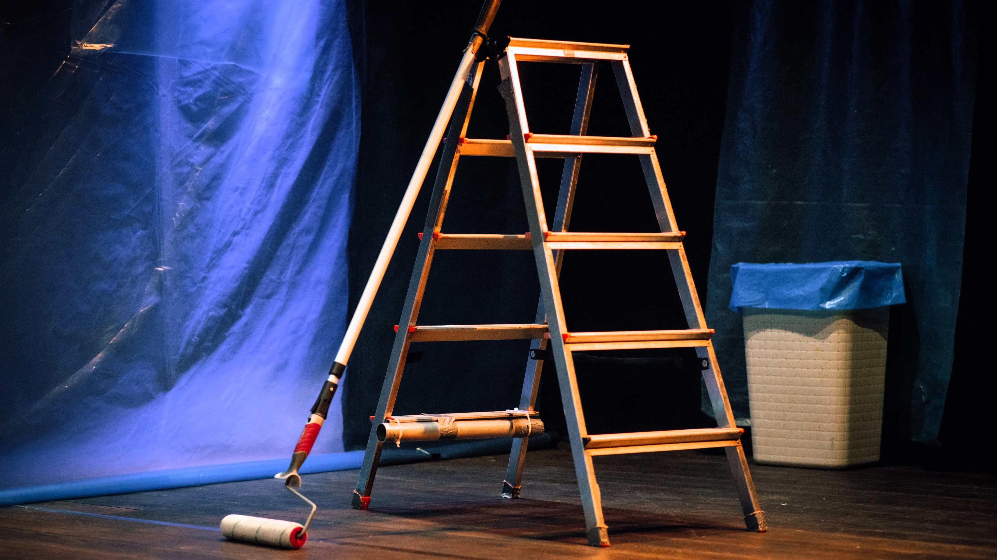 Ladder en verfroller