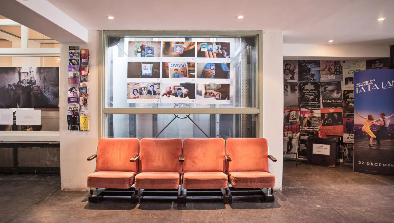 Bench Movie Theater Kriterion cinema cafe interior