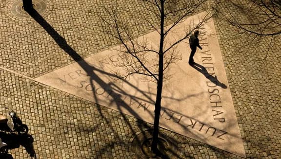 Aerial view of the Homomonument (Gay monument).
