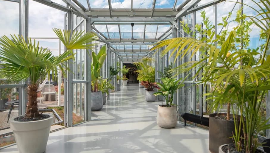 Zoku rooftop greenhouse terrace