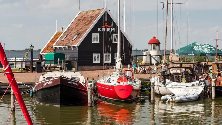 The harbor of the village of Marken.