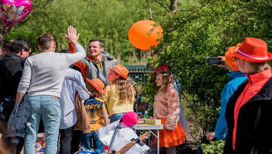 Koningsdag or King's Day is a national holiday in the Kingdom of the Netherlands. Celebrated on 27 April, the date marks the birth of King Willem-Alexander.
Celebrations: Partying, wearing orange costumes, flea markets, and traditional local gatherings.
