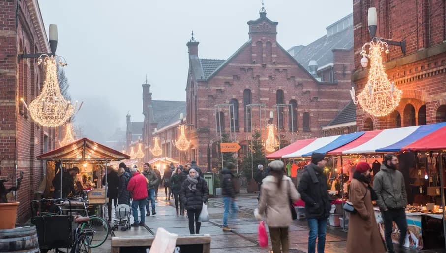 People shopping at the market