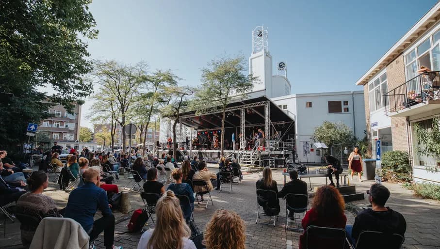 Podium Mozaiek open-air concert outside terrace