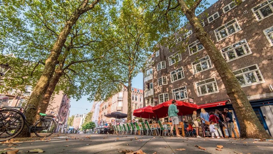 Cafe on Van der Helst Square in De Pijp
