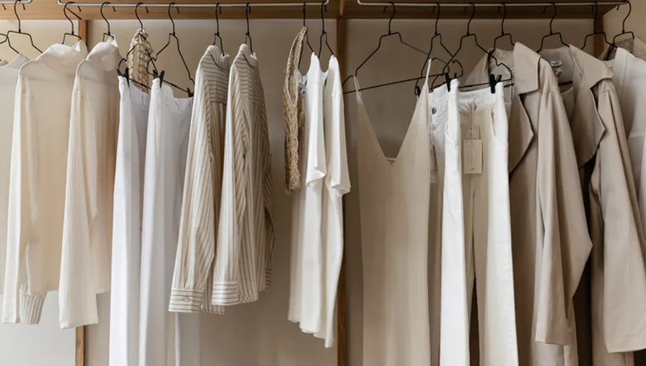 The Collection One pictures interior and products. Clothing rack.