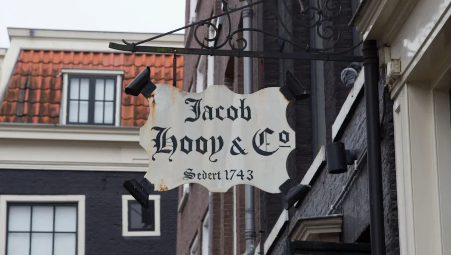 Jacob Hooy & Co shop exterior logo